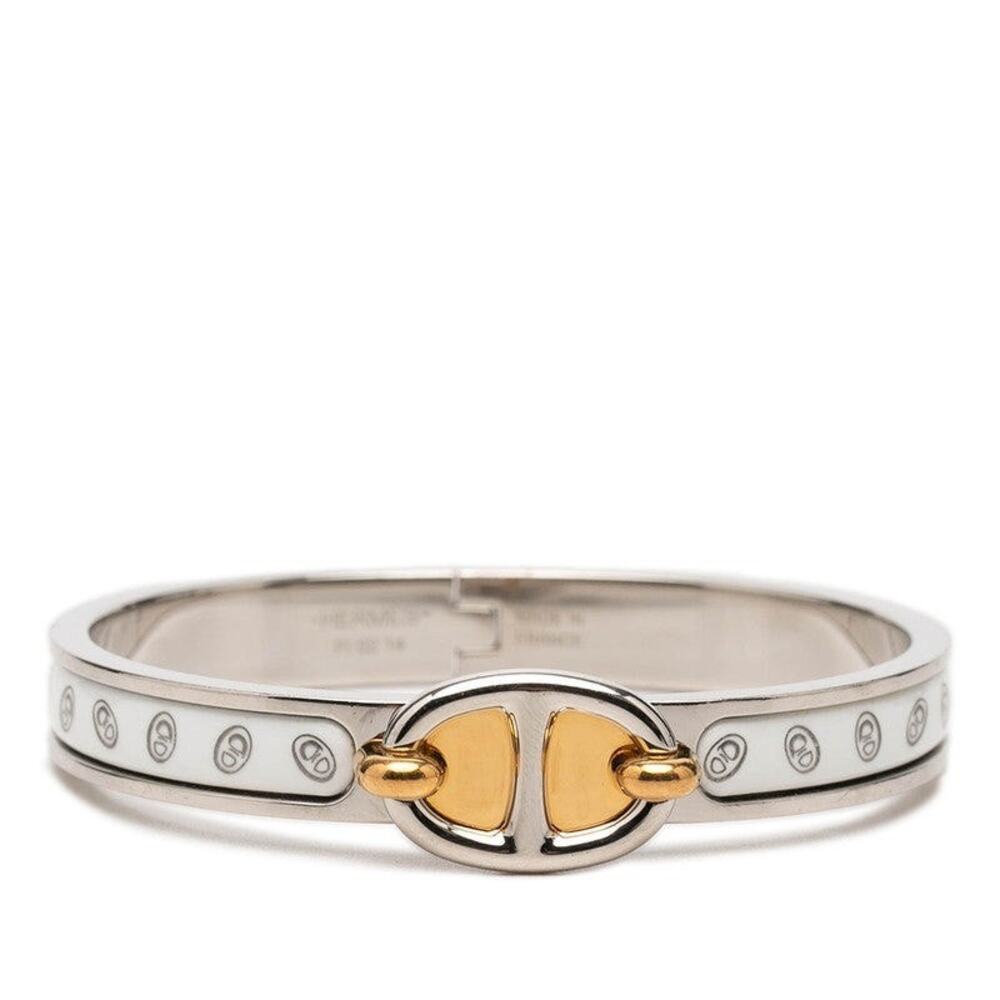 Hermes Chaine dAncre Mini Clic PM Bracelet Silver White Gold